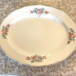 Vintage Ridgway Platter Roses Transfer Ware made in england Gorgeous